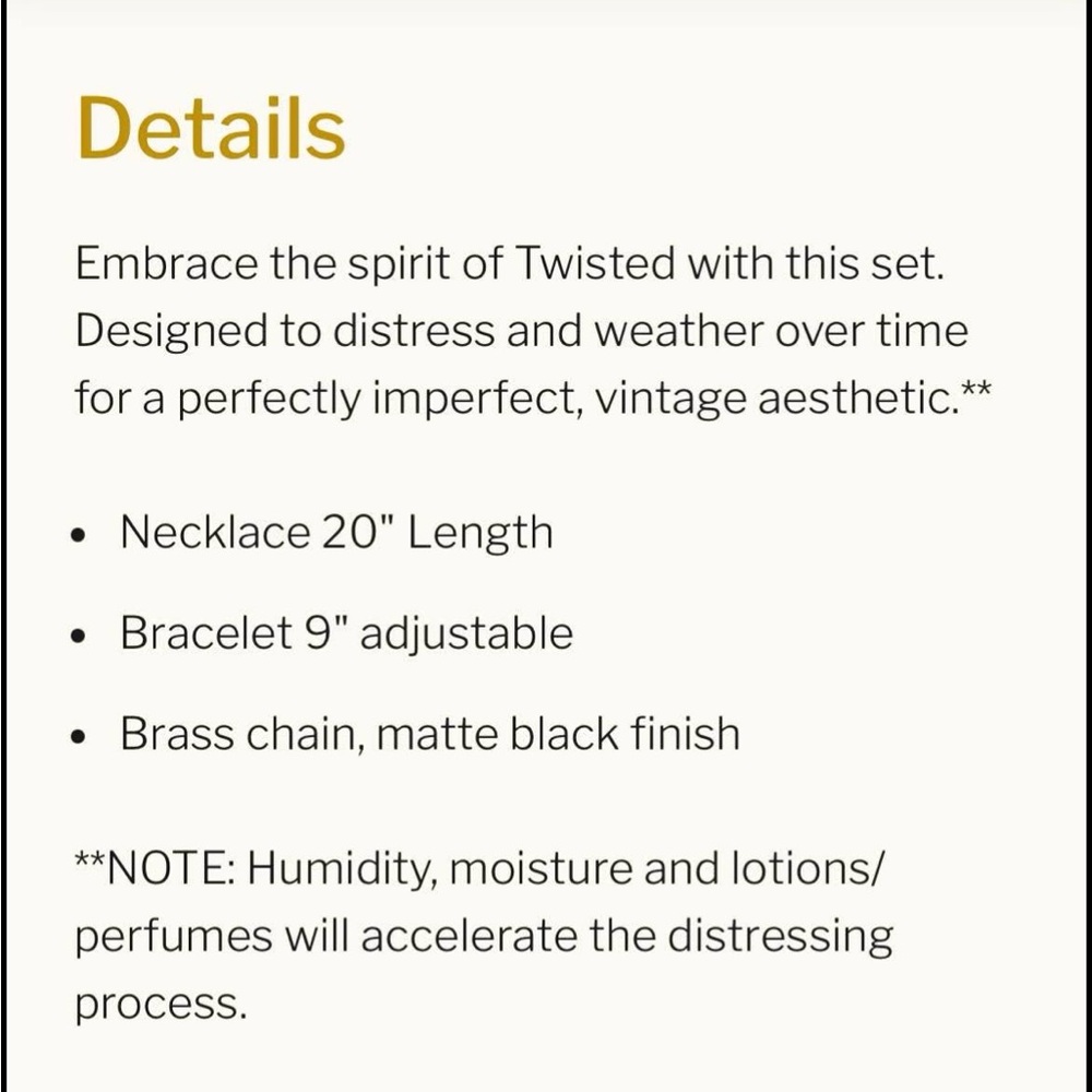 Twisted Silver - Distressed Double Threat Necklace/Bracelet Set - NEW - Picture 3 of 5